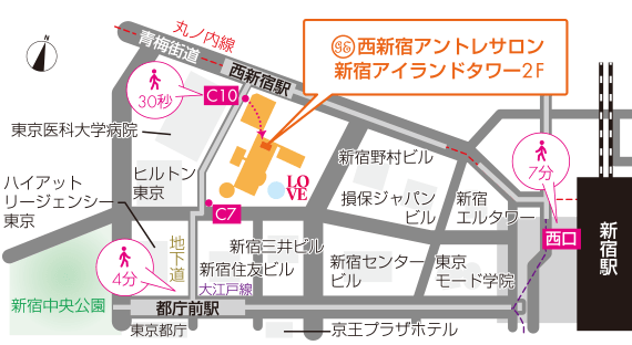 西新宿アントレサロン_map