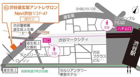 渋谷道玄坂アントレサロン_map
